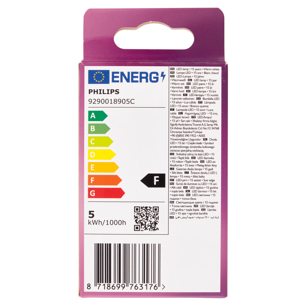 Philips Led sfera filamento 40W E27 2700K