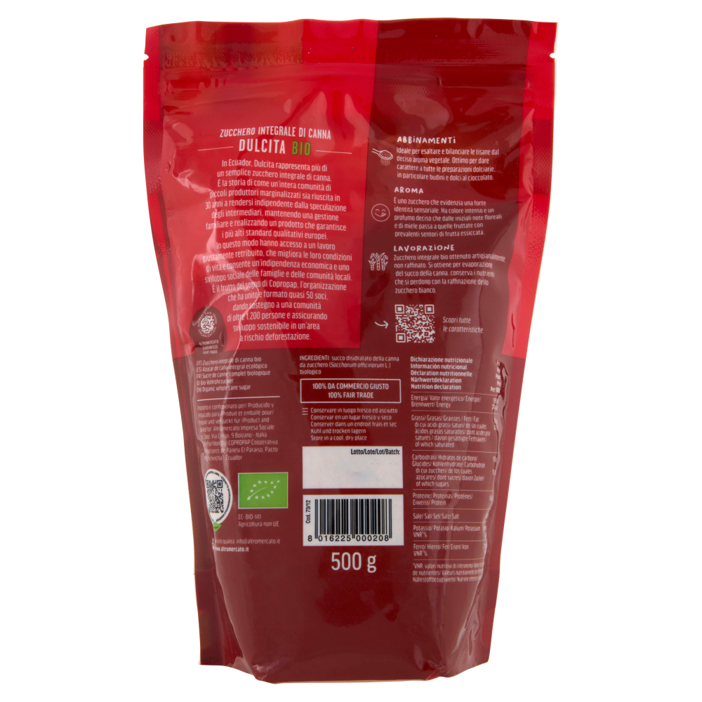 altromercato Zucchero Integrale di Canna Dulcita Bio 500 g