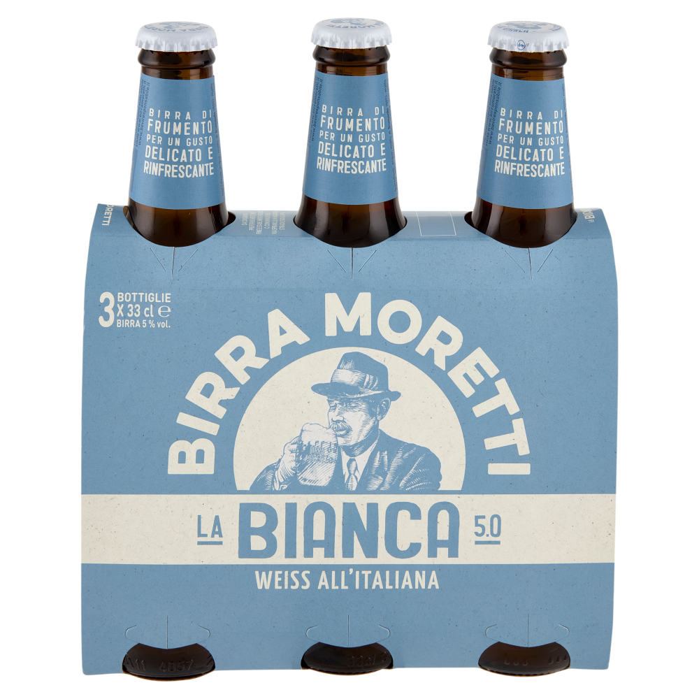 Birra Moretti la Bianca 3 x 33 cl
