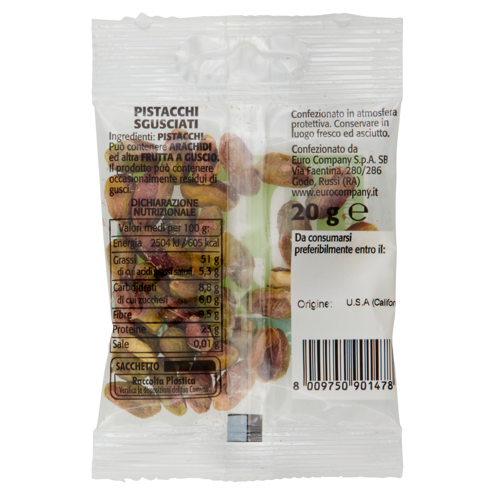 Pistacchi Sgusciati 20 g