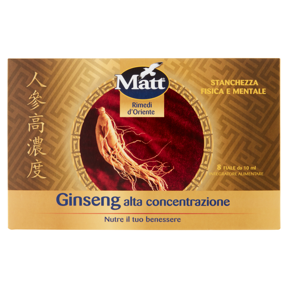 Matt Rimedi d'Oriente Ginseng alta concentrazione Fiale 8 x 10 ml