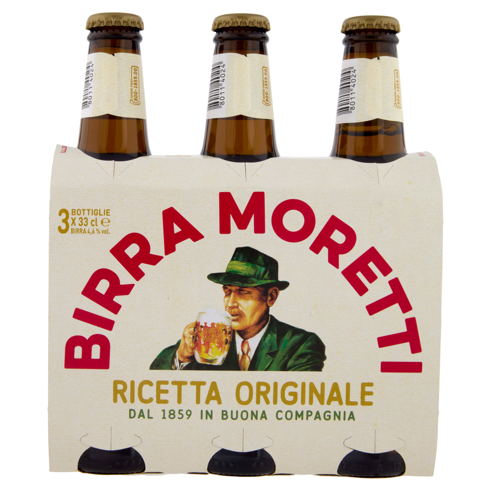 Birra Moretti Ricetta Originale 3 x 33 cl