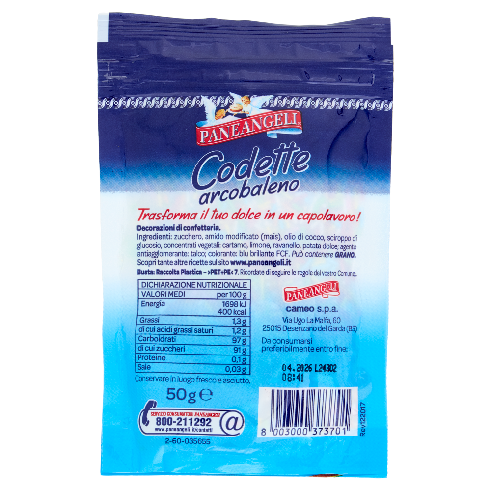 PANEANGELI decora con Codette arcobaleno 50 g