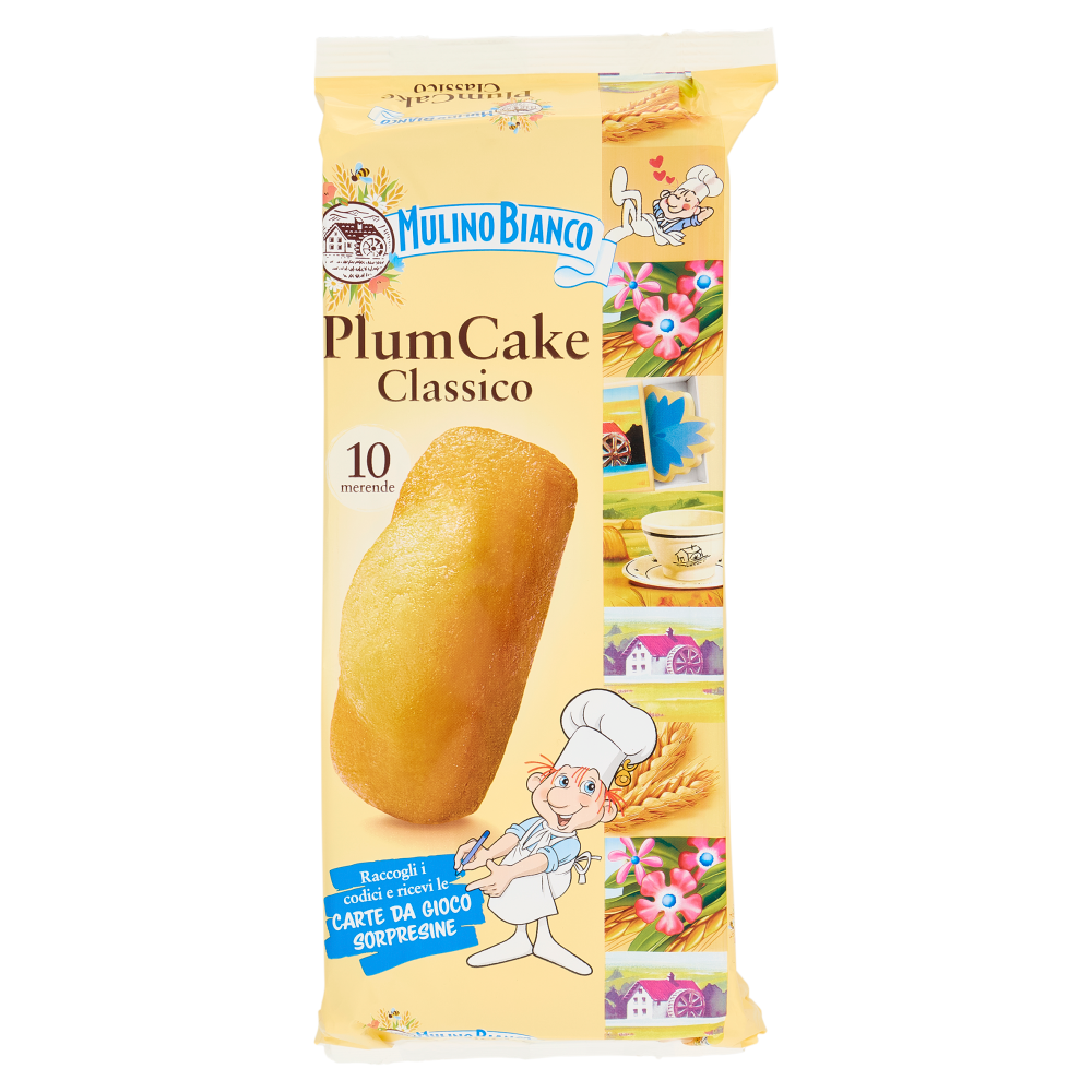Mulino Bianco Plumcake Classico Merenda con Yogurt Italiano 10 pezzi 330g