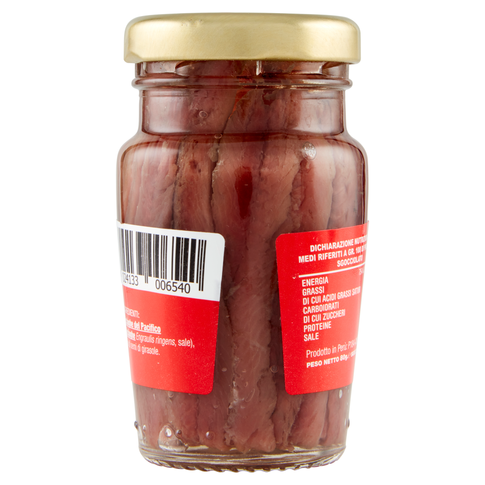 Marca Scudo Filetti di Acciughe in Olio di Semi di Girasole 80 g