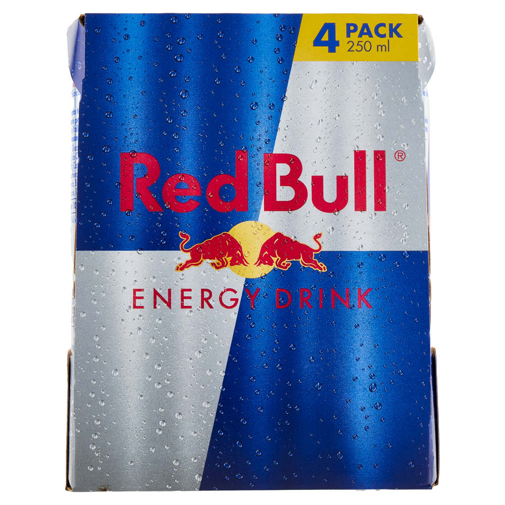 Red Bull Energy Drink, 250 ml (4 Lattine) | Carrefour