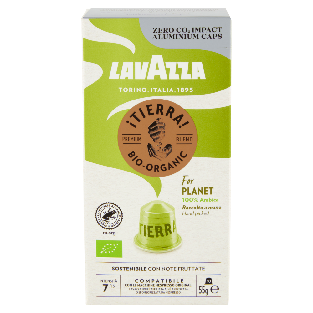 Lavazza iTierra! Bio-Organic For Planet Compatibile con Nespresso Original 10 Capsule 55 g