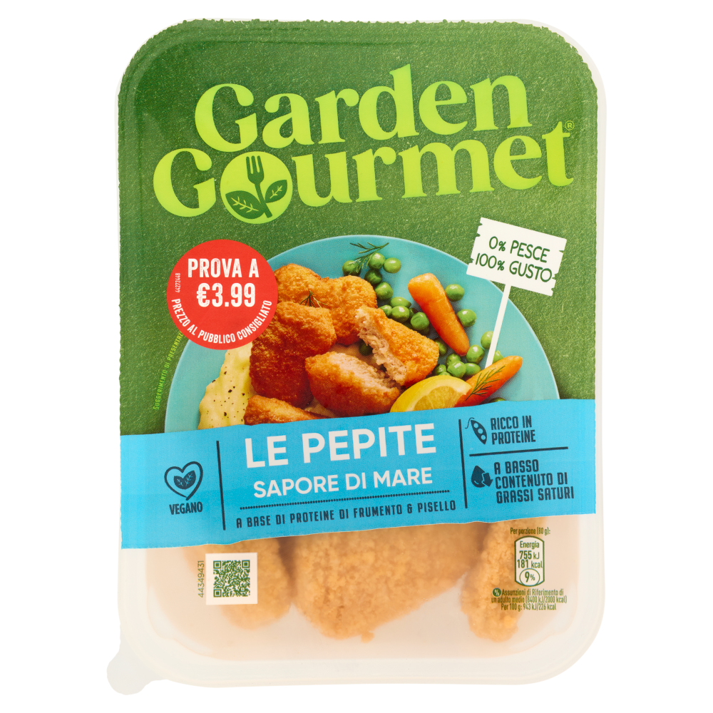GARDEN GOURMET Le Pepite Vegane Sapore di Mare 2 porzioni 180g