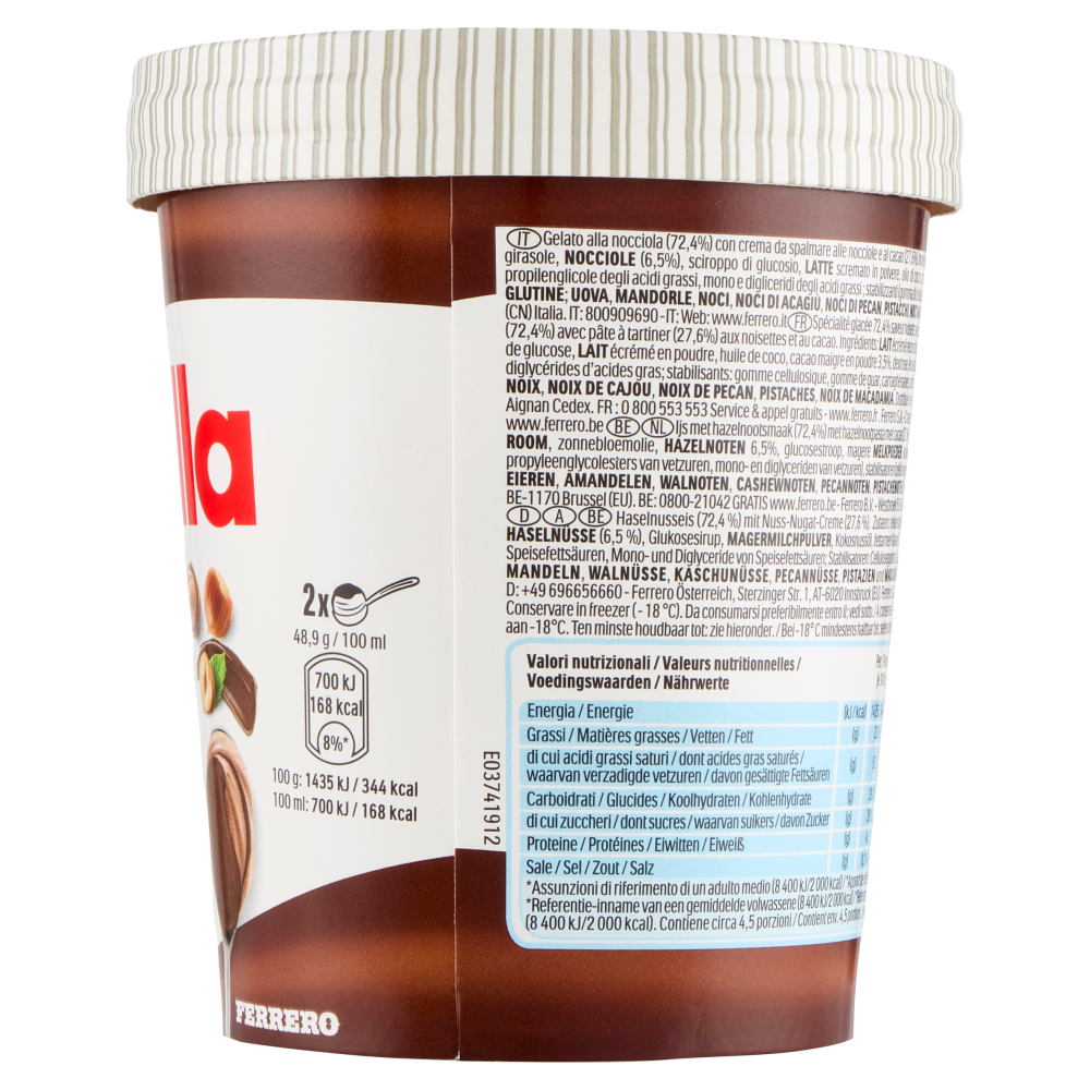 nutella gelato 230 g