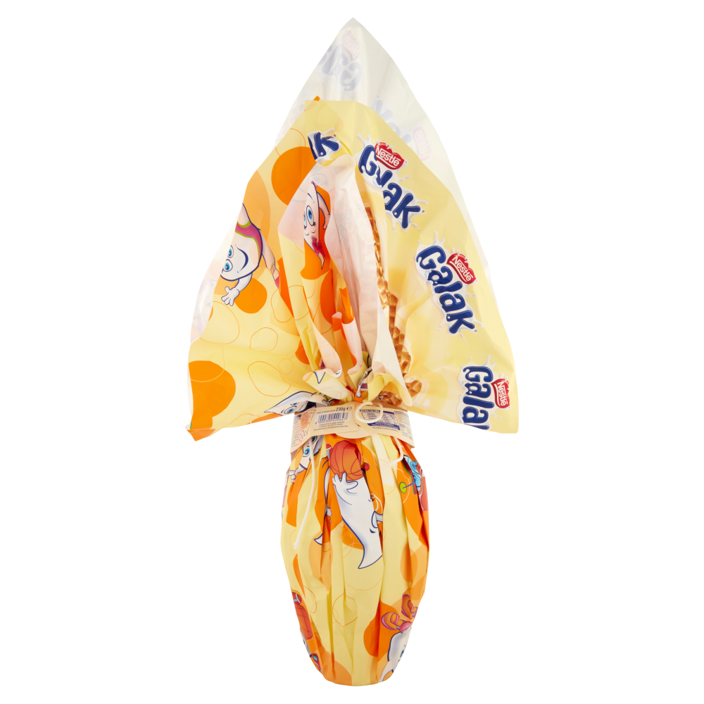 GALAK Uovo Pasqua Cioccolato Bianco con inclusioni di Wafer con Sorpresa 230g