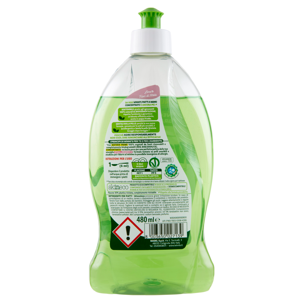 Winni's Naturel Piatti Concentrato Lime e fiori di Mela 480 ml
