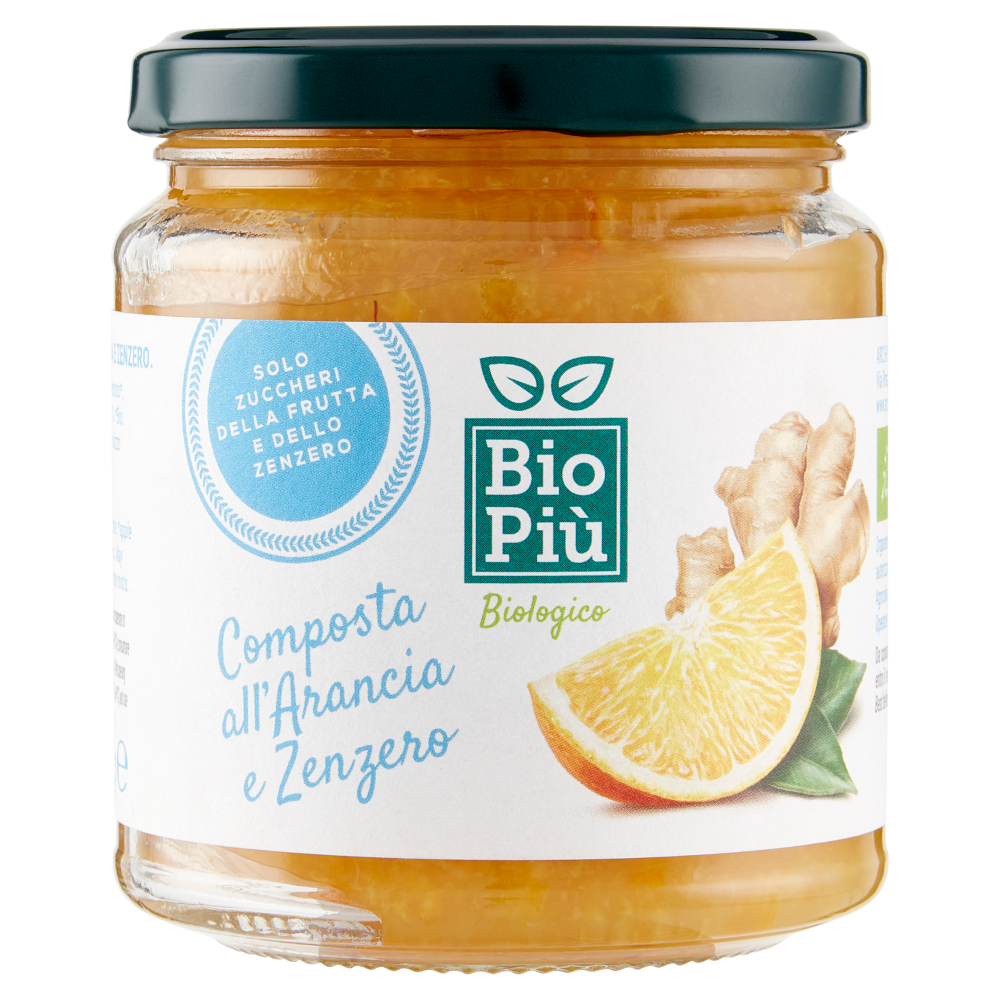 Bio Pi&ugrave; Composta all'Arancia e Zenzero 320 g