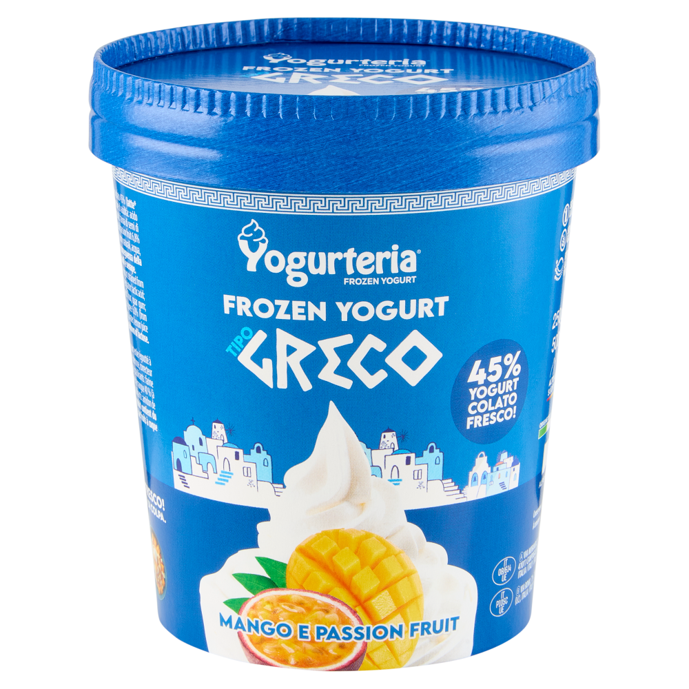 Yogurteria Frozen Yogurt Tipo Greco Mango e Passion Fruit 250 g