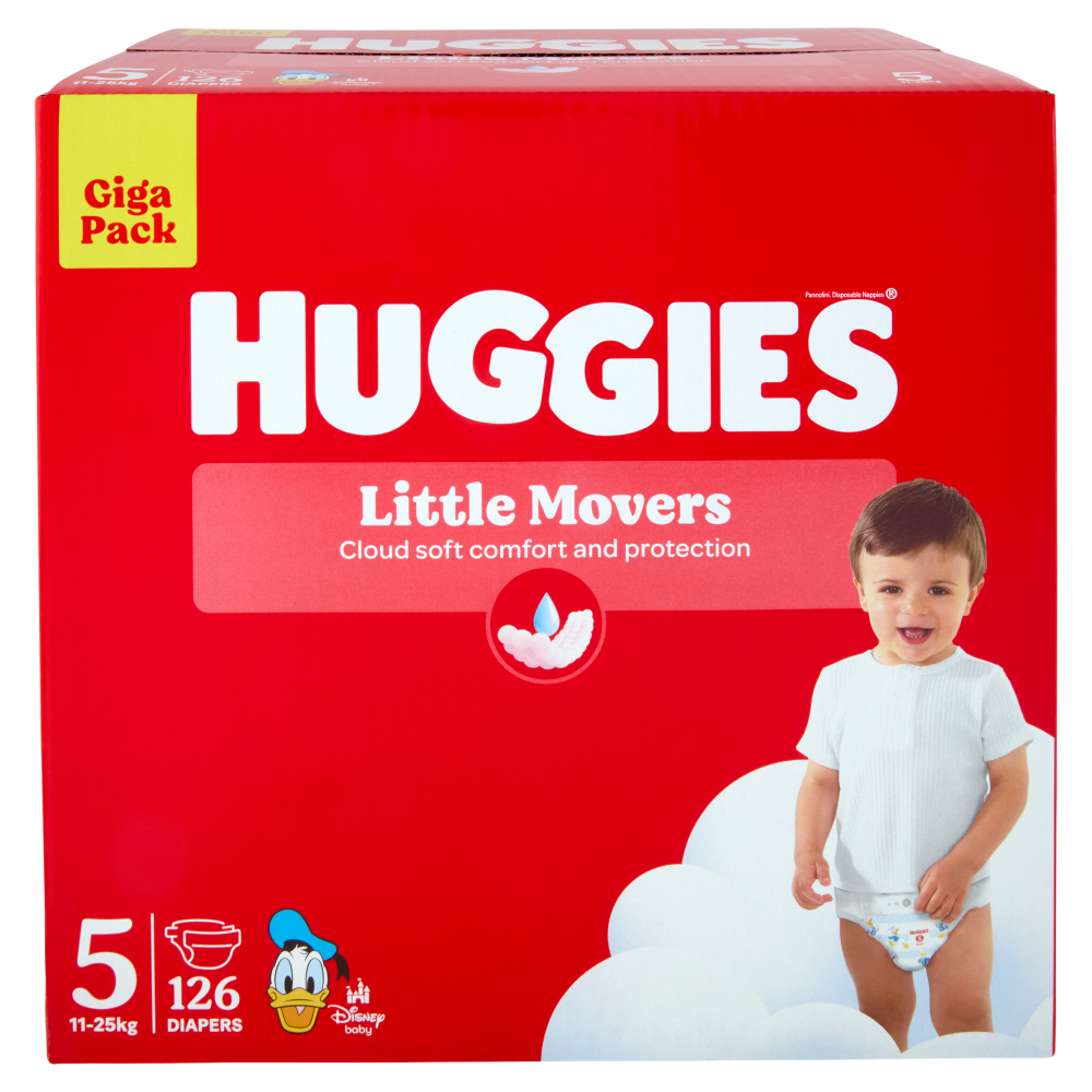 Huggies Little Movers Pannolini 5 11-25 Kg 126 pz