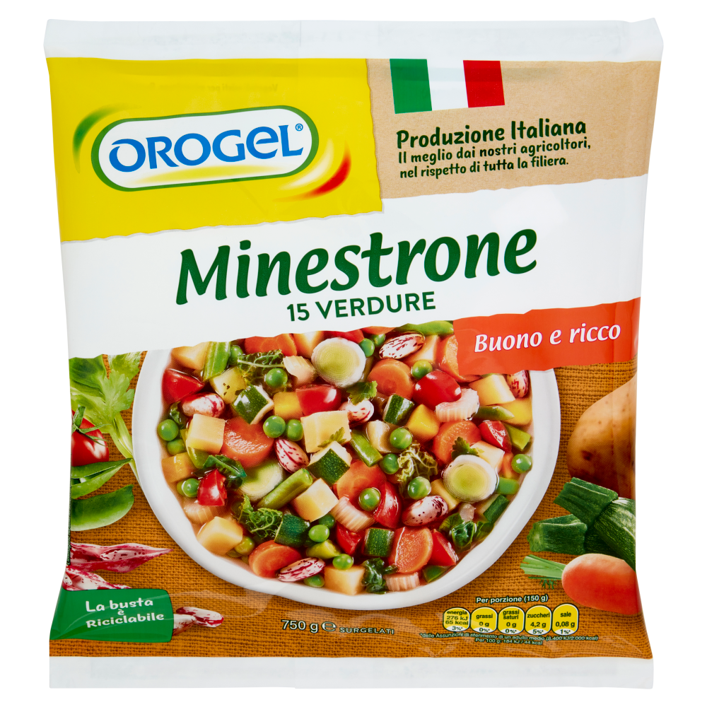 Orogel Minestrone 15 Verdure Surgelati 750 g