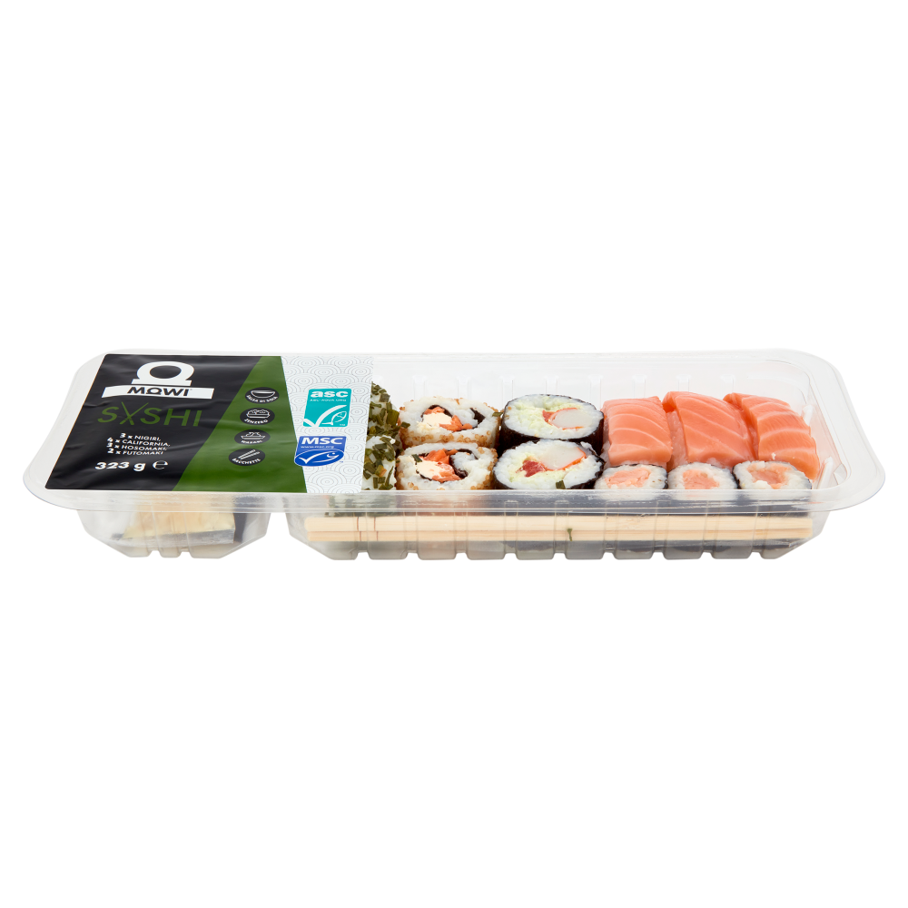 Mowi Sushi 3 x Nigiri, 4 x California, 3 x Hosomaki, 2 x Futomaki 323 g