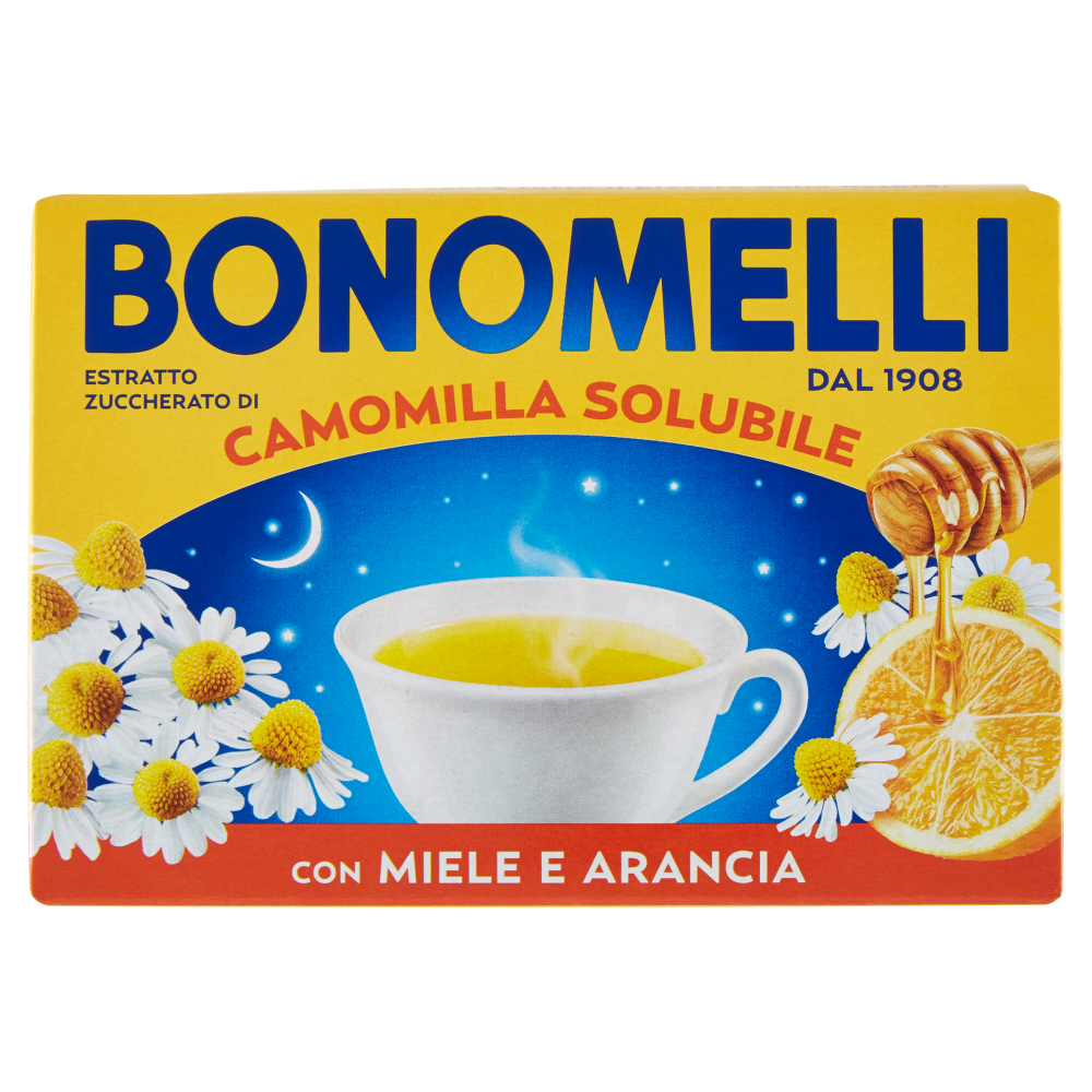 Bonomelli Estratto Zuccherato di Camomilla Solubile con Miele e Arancia 16 x 5 g
