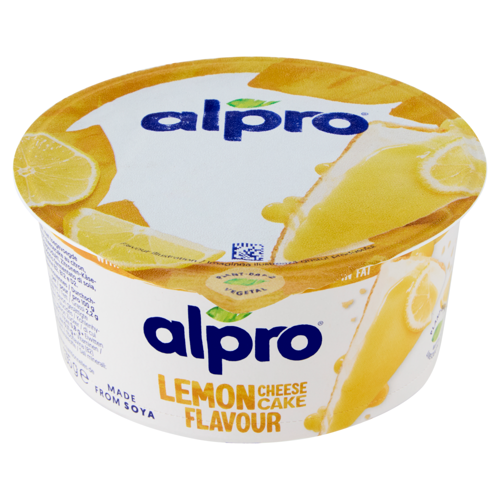 Alpro Alternativa Vegetale allo Yogurt, Gusto Lemon Cheesecake, Fonte di Calcio,Basso in grassi,135g