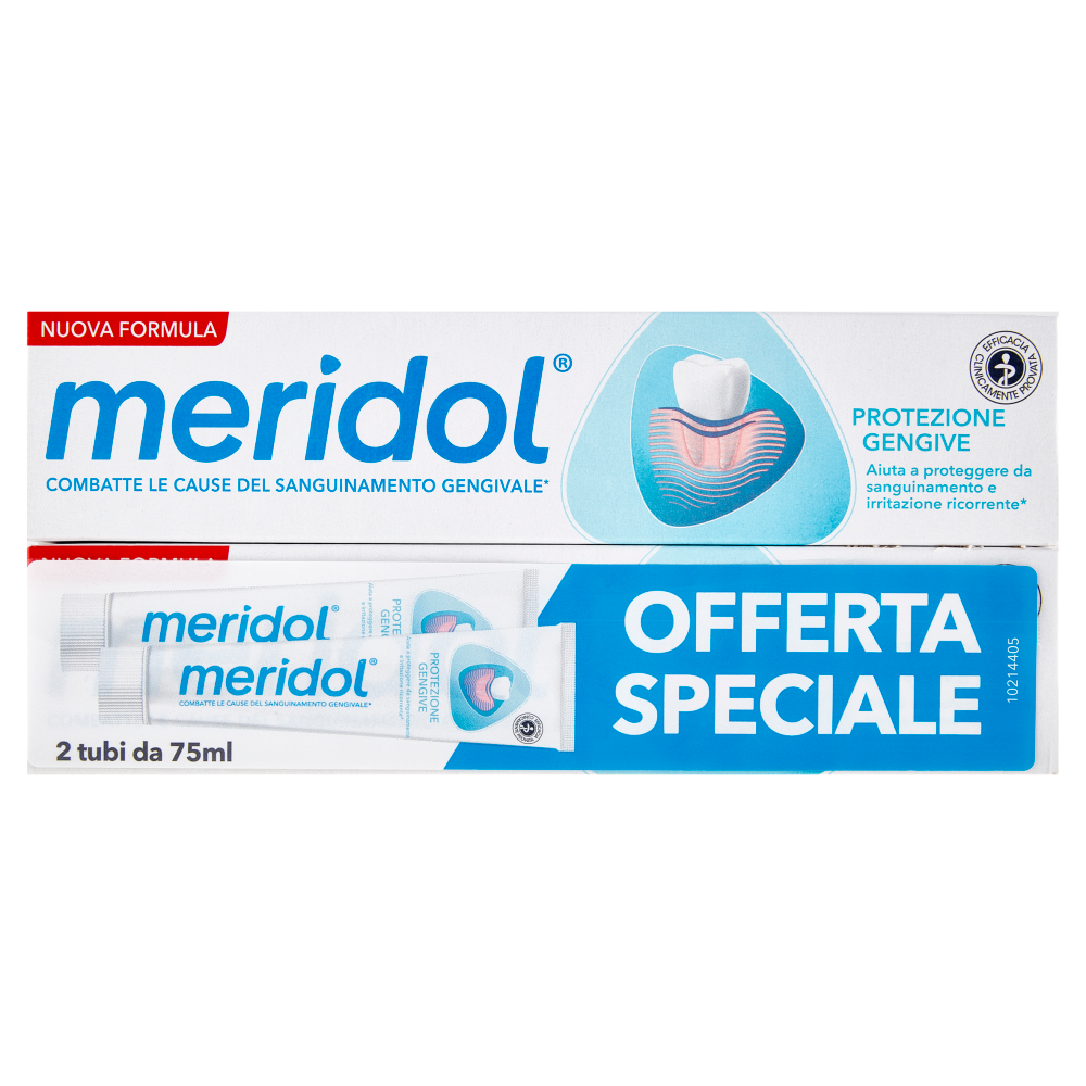 meridol dentifricio Protezione Gengive con effetto antibatterico 2x75 ml