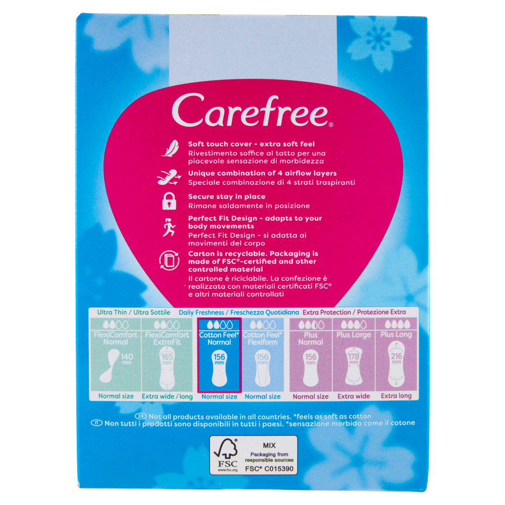Carefree Cotton Feel* Normal Aloe Fragranza all'Aloe Vera Salvaslip 30 pz