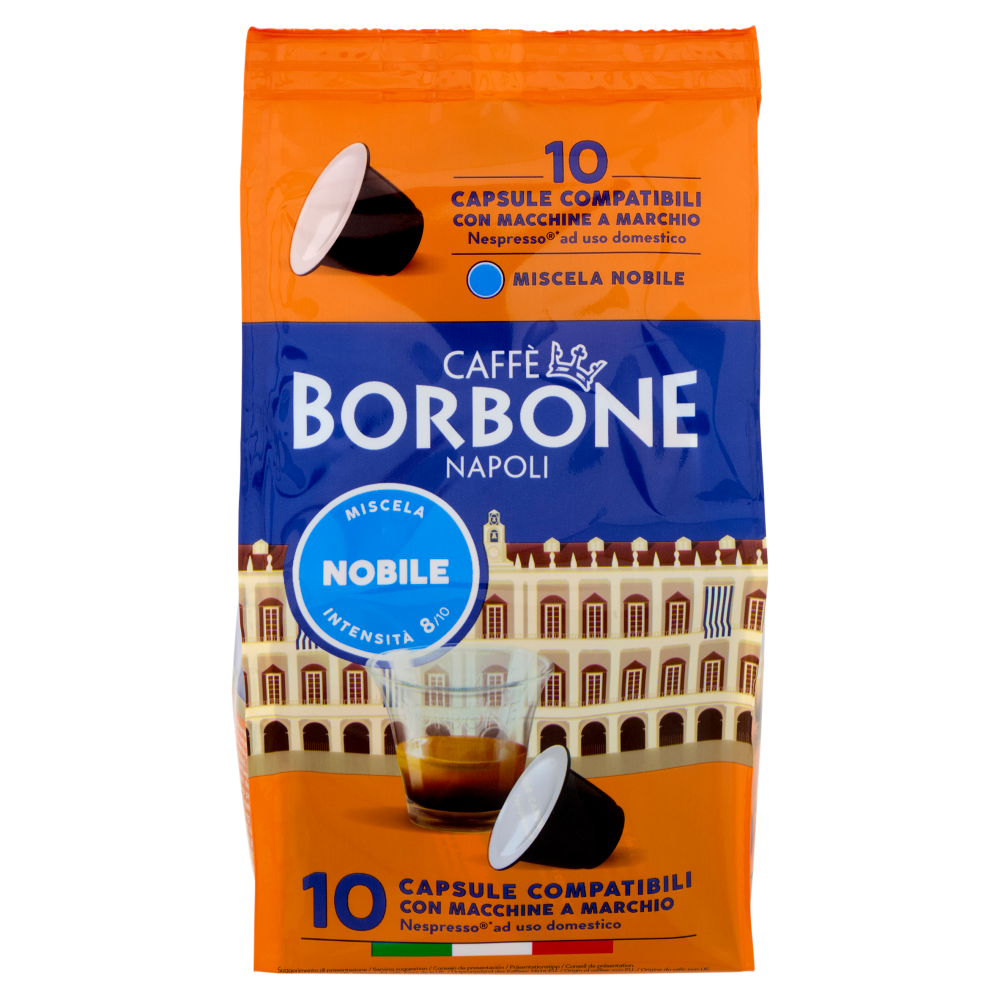 Caff&egrave; Borbone Miscela Nobile Capsule Compatibili Nespresso* ad uso domestico 10 x 5 g