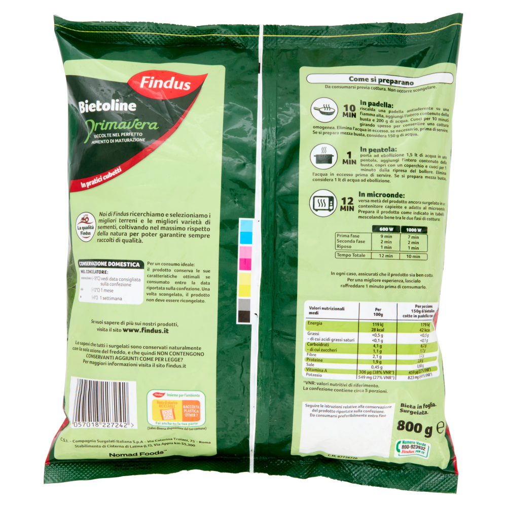 Findus Bietoline Primavera 800 g