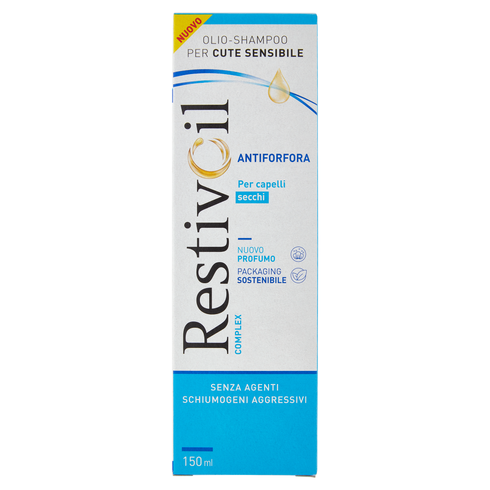 RestivOil Complex Olio-Shampoo per Cute Sensibile Antiforfora per capelli secchi 150 ml