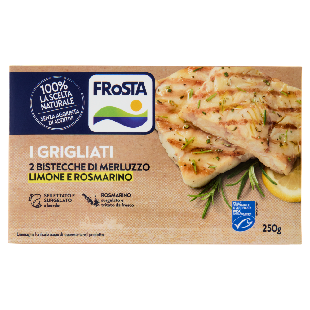 FRoSTA 2 Bistecche di Merluzzo Limone e Rosmarino 250 g