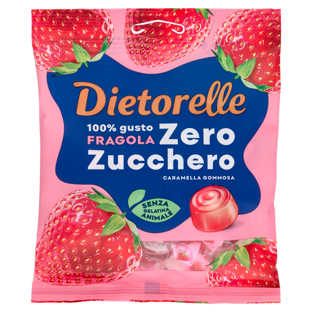 Dietorelle Zero Zucchero Caramella Gommosa Fragola 70 g
