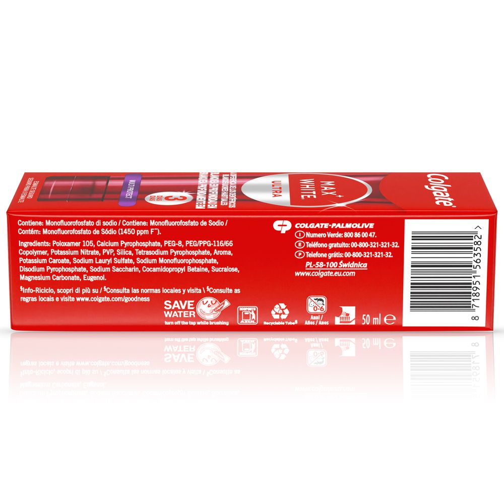 Colgate dentifricio sbiancante Max White Ultra Multiprotect 50 ml