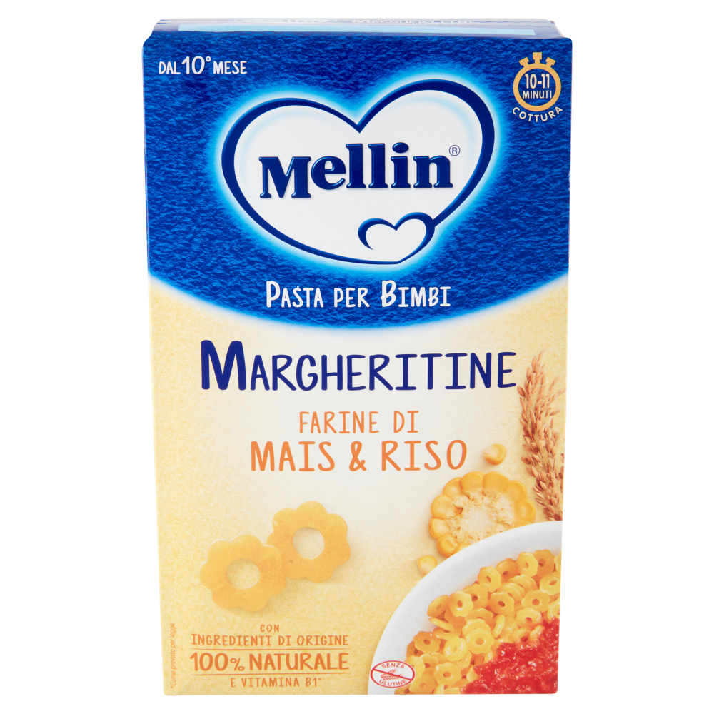 Mellin Pasta per Bimbi Margheritine Farine di Mais & Riso 280 g