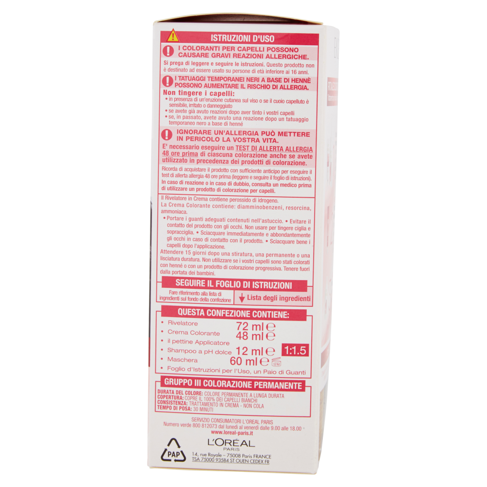 L'Or&eacute;al Paris Excellence Crema colorante triplo trattamento avanzato, 1 Nero