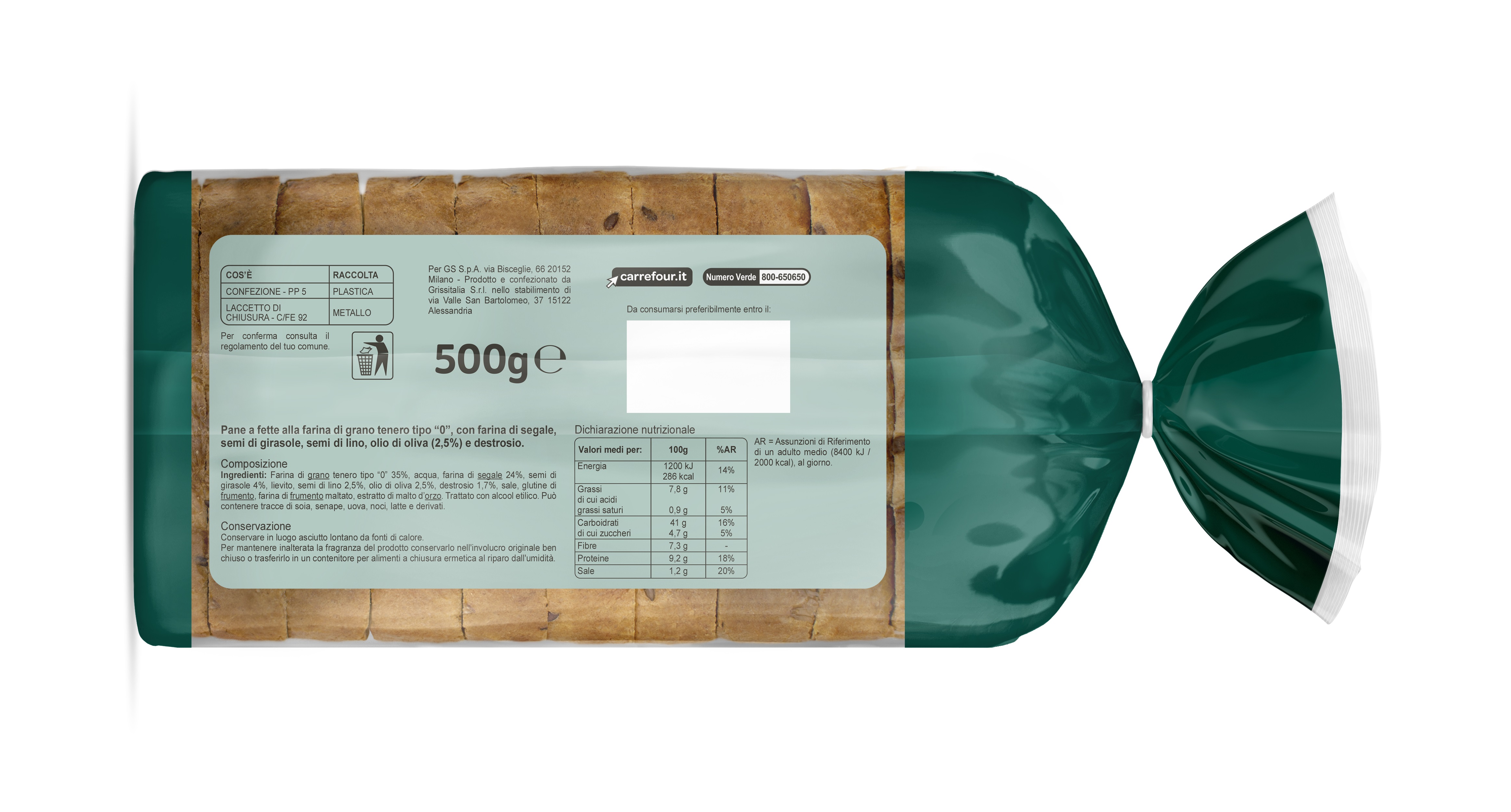 Carrefour Extra Filone a Fette Rustico