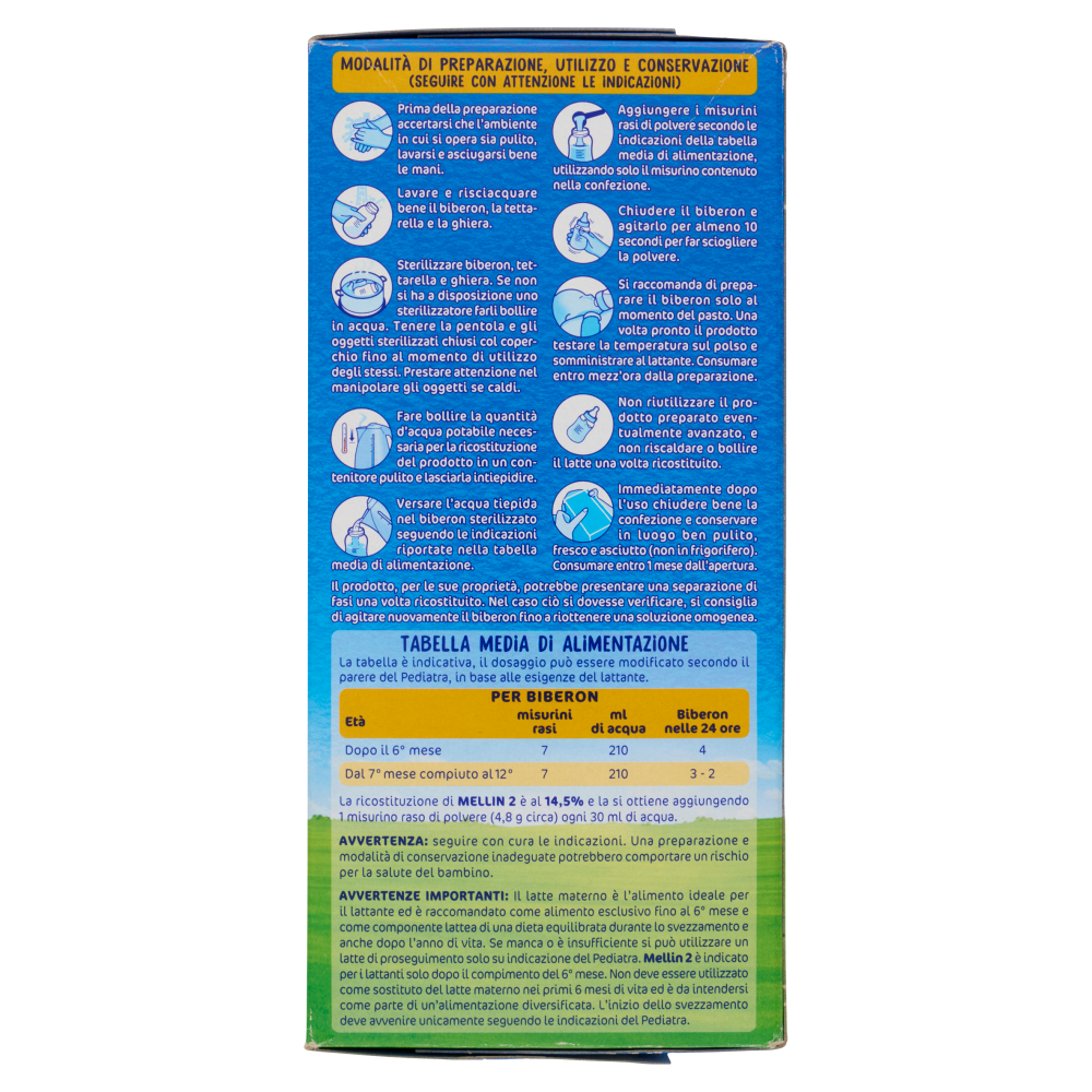 MELLIN 2 - Latte di Proseguimento in Polvere per Lattanti dal 6° al 12° mese 770g