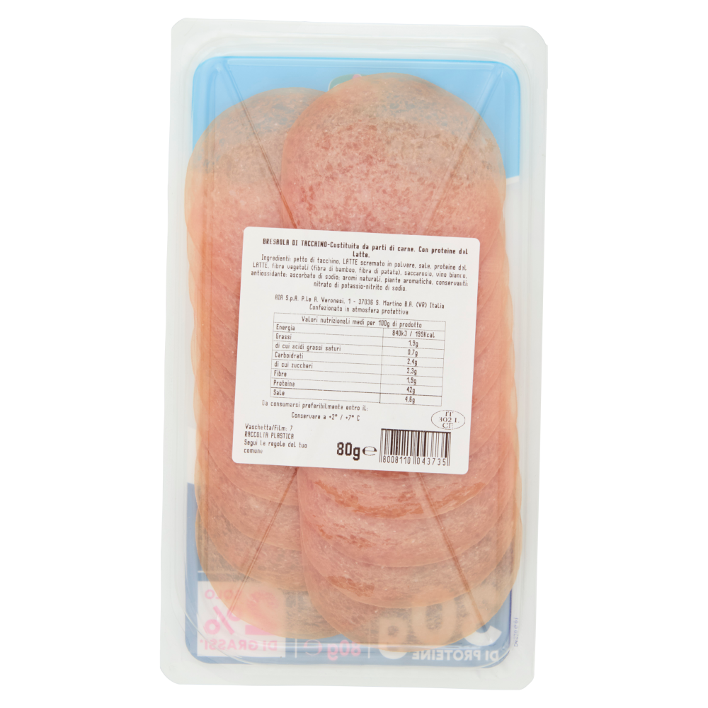 Aia aeQuilibrium Protein Bresaola di Tacchino 80 g