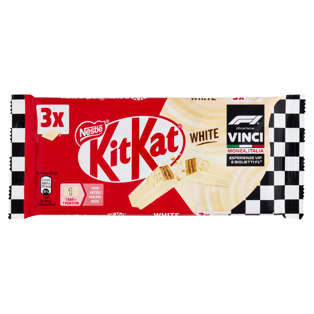 KITKAT White Wafer con copertura Bianca 3 Snack da 41,5g