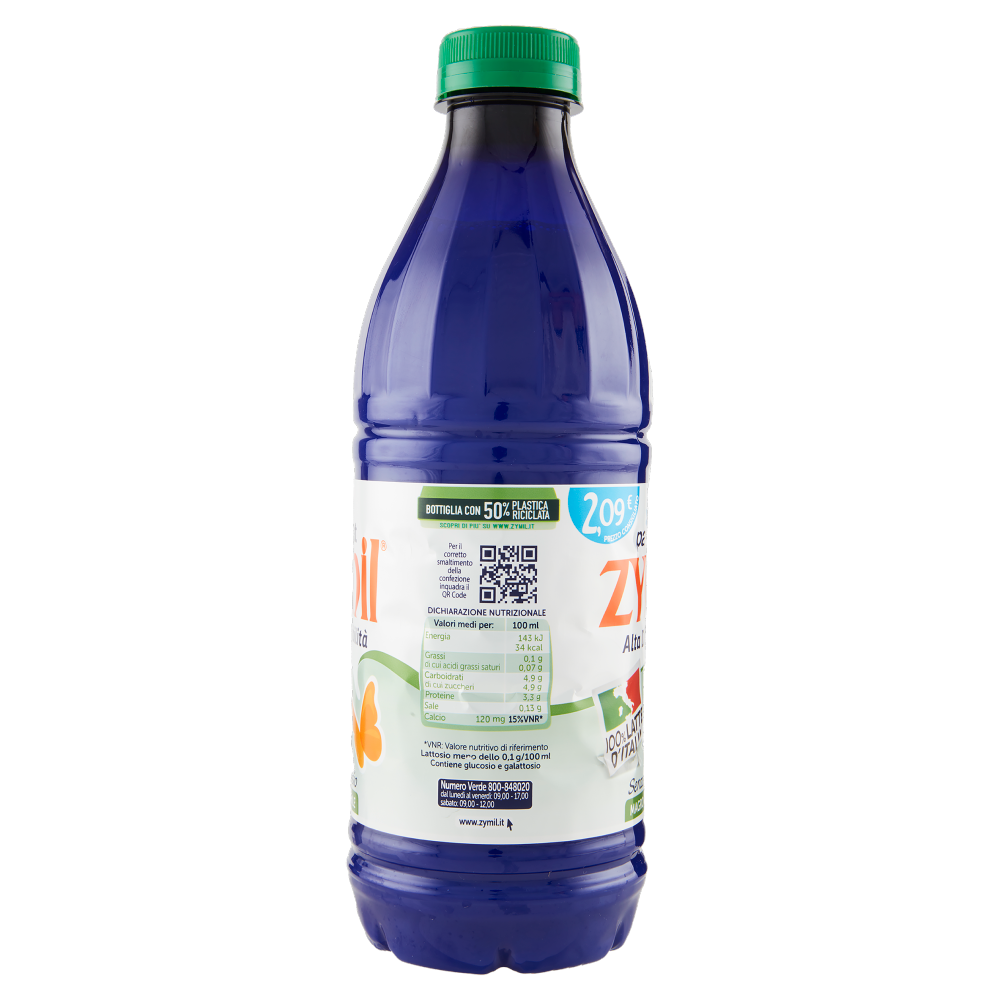 Zymil Alta Digeribilità Senza Lattosio Magro Digeribile 100% Latte d'Italia 1000 ml