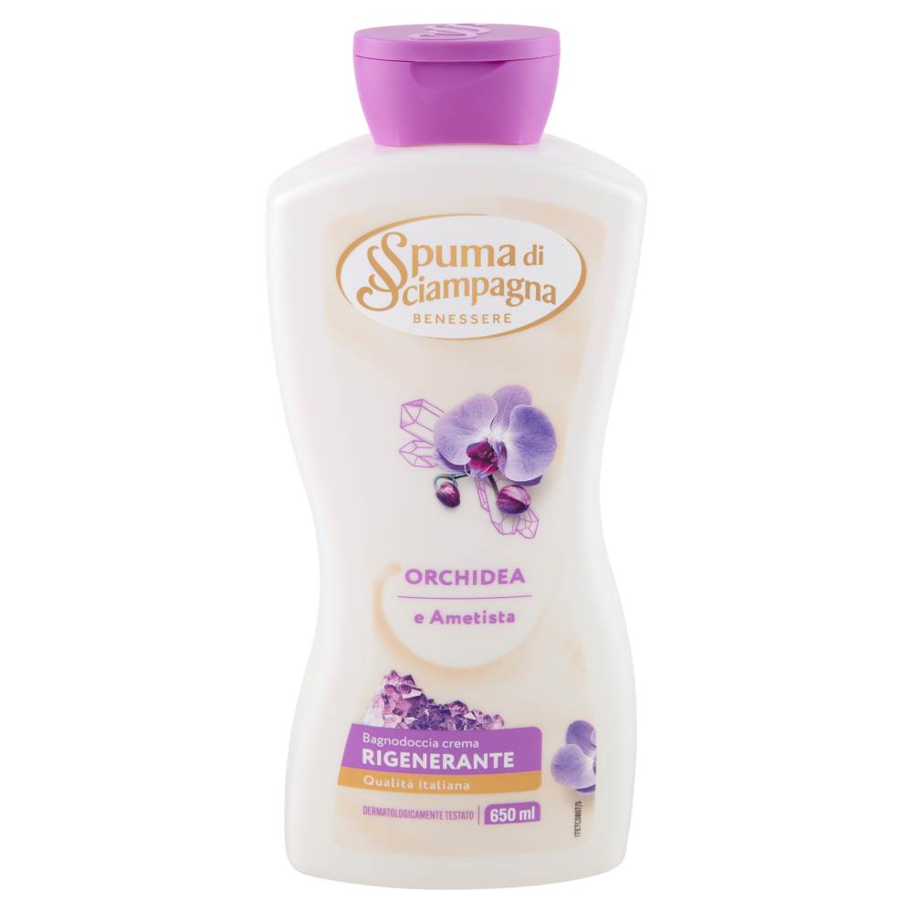 Spuma di Sciampagna Benessere Orchidea e Ametista Bagnodoccia crema Rigenerante 650 ml