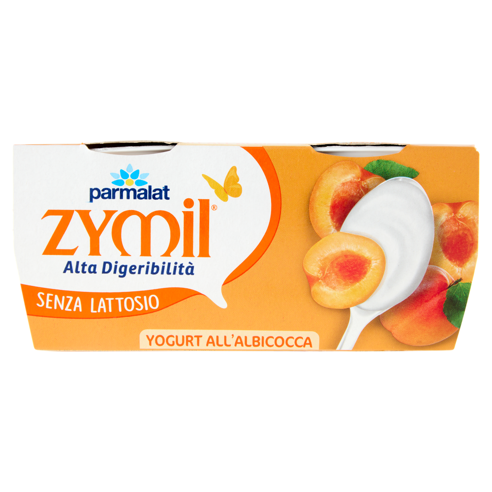 ZYMIL Alta Digeribilit&agrave; Senza Lattosio Yogurt Yogurt all'Albicocca 2 x 125 g