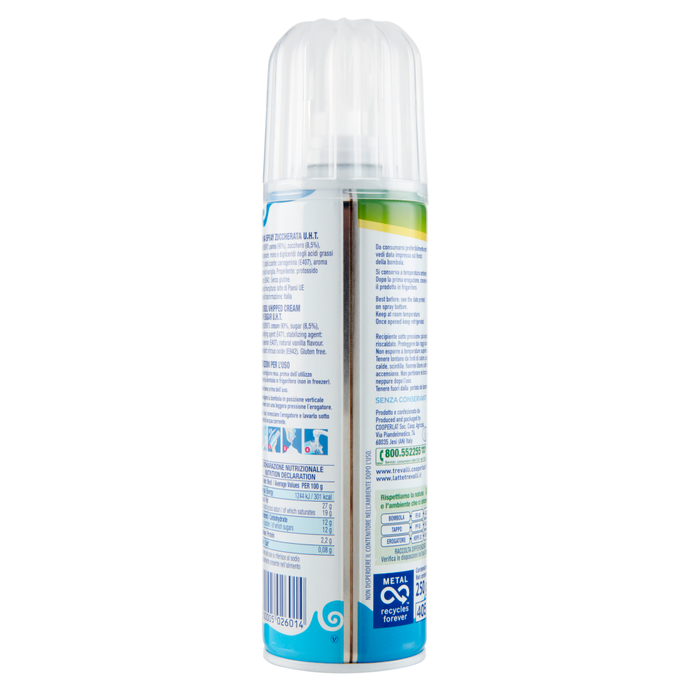 treValli Fior di Neve Panna Spray Zuccherata 250 g