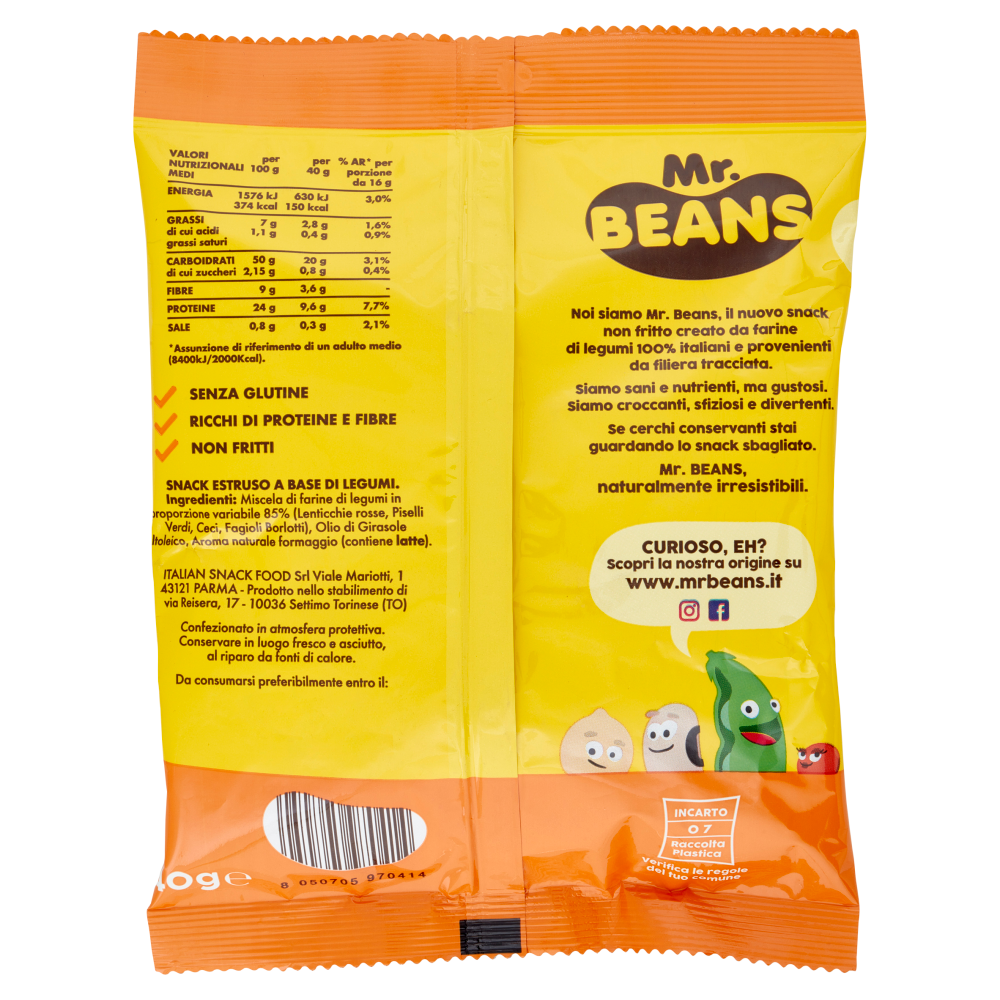 Mr. Beans Snack gusto Formaggio 40 g