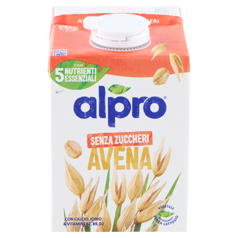 ALPRO Senza Zuccheri Avena, Bevanda 100% Vegetale, Basso Contenuto di grassi, Senza Lattosio, 500ml