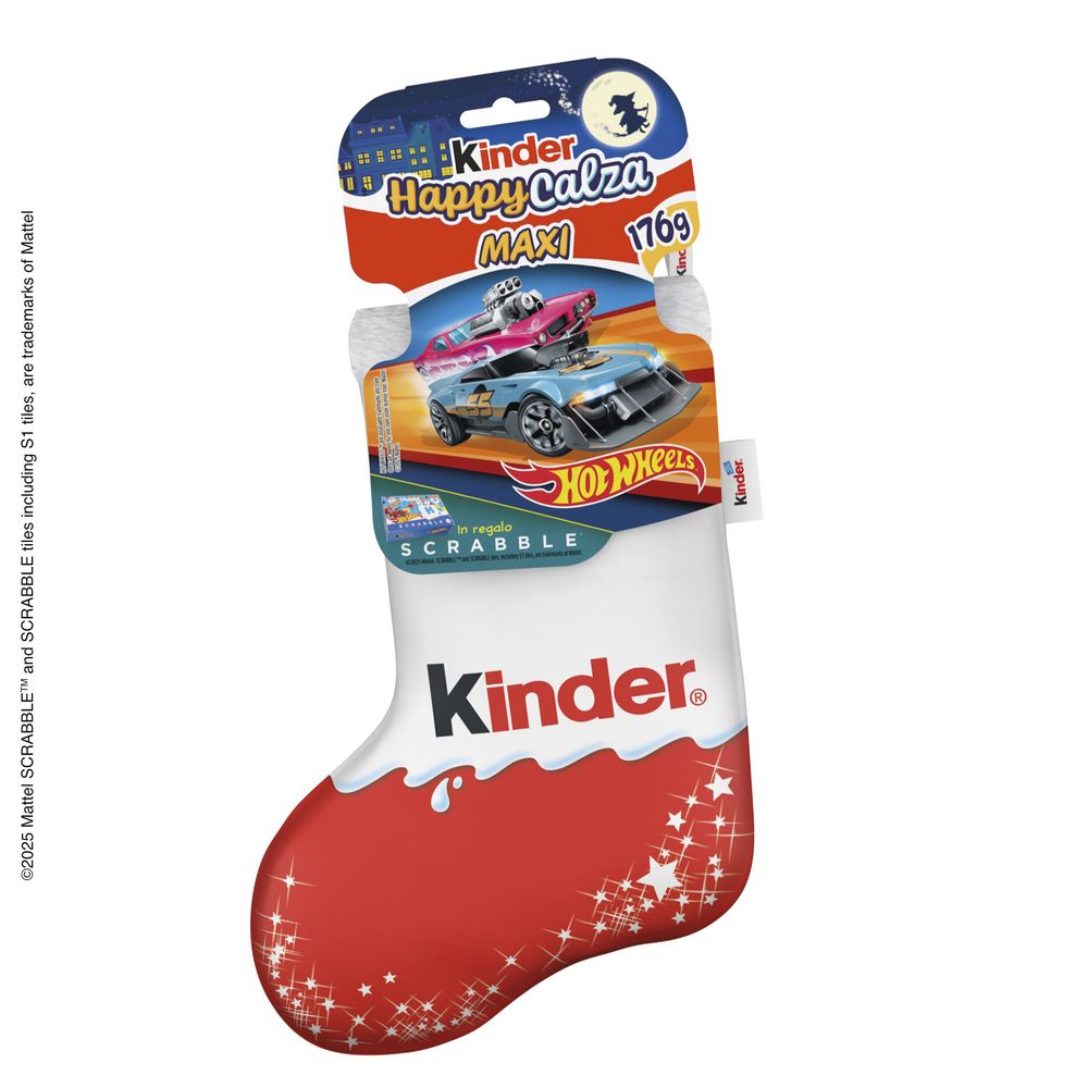 Kinder Happy Calza Maxi Hot Wheels 7 pezzi 176 g