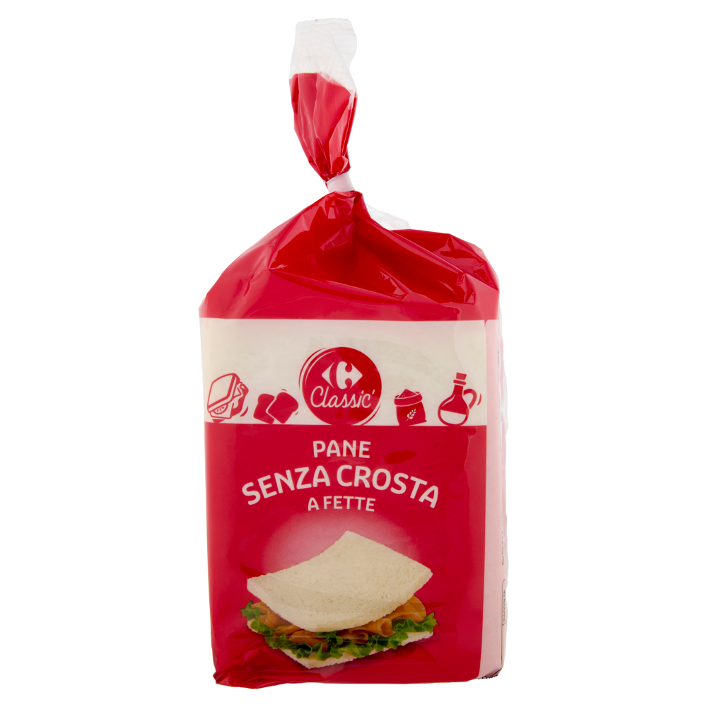 Carrefour Classic Pane Senza Crosta a Fette 400 g