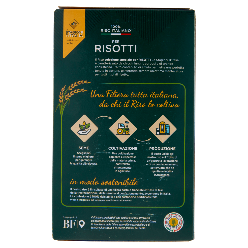 Le Stagioni d'Italia 100% Riso Italiano per Risotti 1 Kg