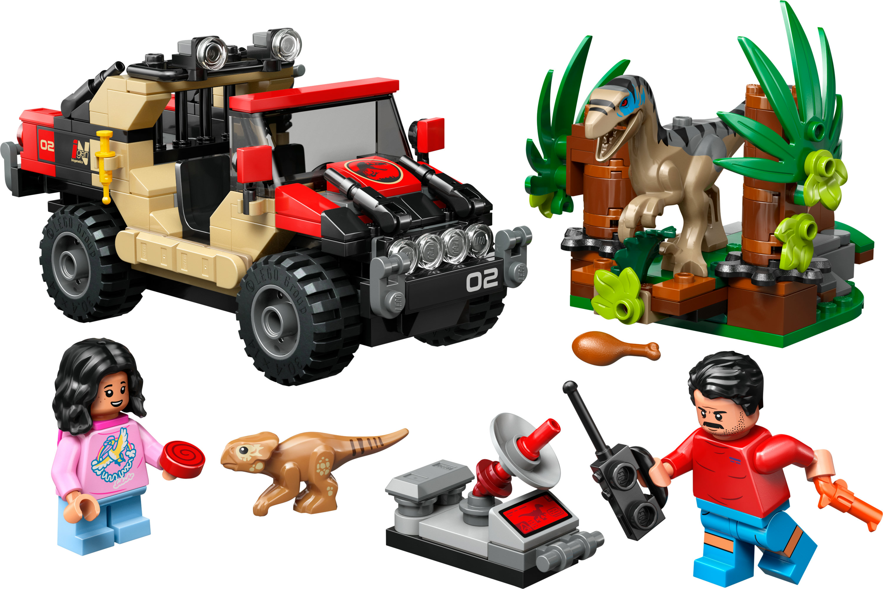 LEGO Jurassic World Fuga dal Raptor sul fuoristrada