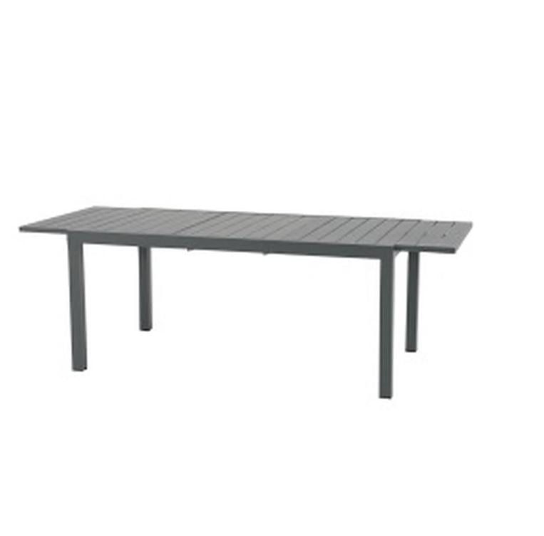 Hyba Tavolo da Giardino Allungabile 180/240x94 cm Alluminio Grigio Scuro