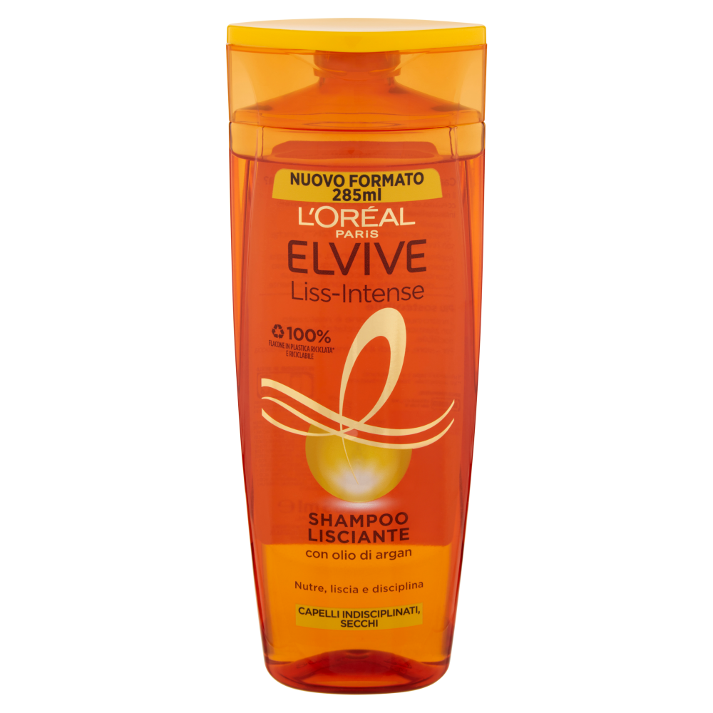 L'Or&eacute;al Paris Shampoo Elvive Liss Intense, Per Capelli Secchi, Difficili da Lisciare, 285 ml