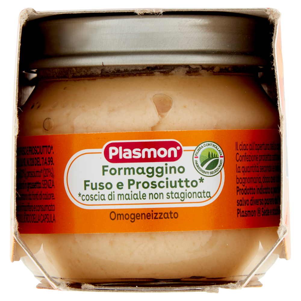 Plasmon Omogeneizzato Formaggino fuso e Prosciutto* 2 x 80 g