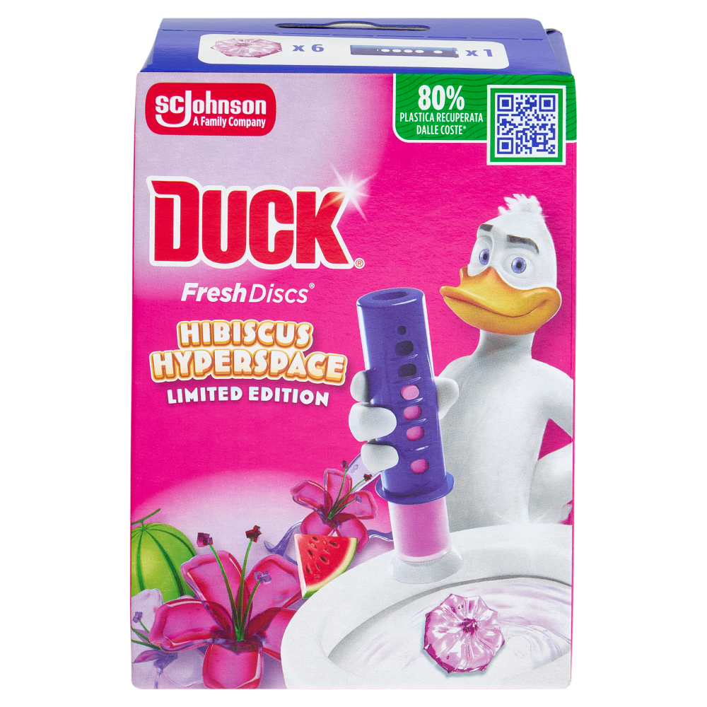 Duck Fresh Discs - Base per Dischi Gel Igienizzanti WC, Fragranza Hibiscus 36ml